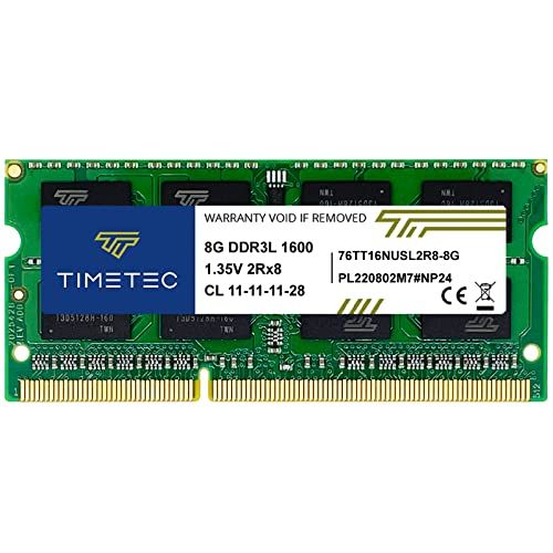 Upgrade Your Laptop with Timetec 8GB DDR3L 1600MHz RAM - Non-ECC, Dual Rank, 204 Pin SODIMM