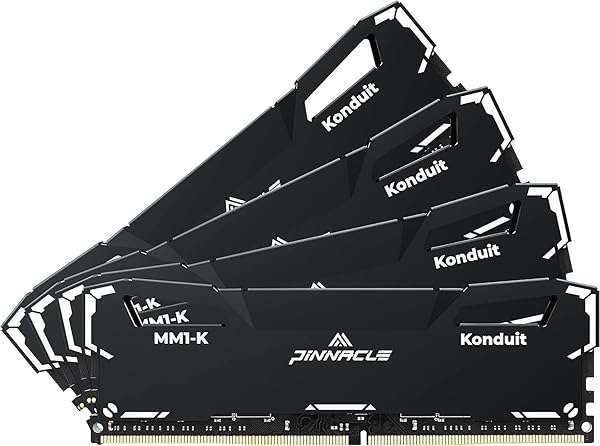 Timetec Pinnacle Konduit 32GB DDR4 3600MHz RAM Kit for AMD & Intel Gaming PCs - XMP2.0 Overclocking, 4x8GB, Black