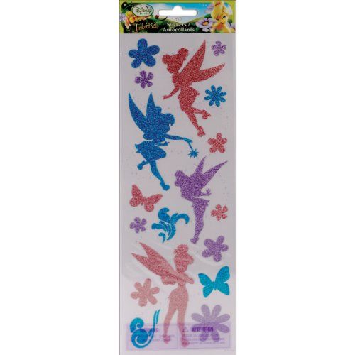 "Buy Tinker Bell Glitter Stickers - 4"x12" Sheet for Crafting & Decor | Fast Shipping!"