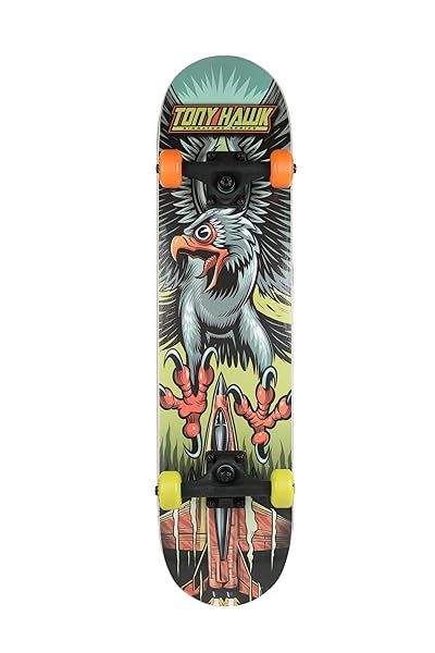 "Tony Hawk 31" Signature Series Skateboard - Pro Trucks, 9-Ply Maple Deck, Perfect for All Skill Levels"