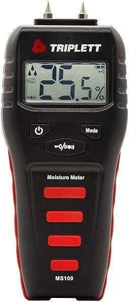 Triplett MS100 Pin Moisture Meter: Accurate Wood & Building Material Testing with Audible Alert