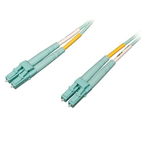 Tripp Lite 10Gb/100Gb OM4 LSZH Fiber Patch Cable 3M (10-ft) - Aqua LC/LC Duplex for High-Speed Networking