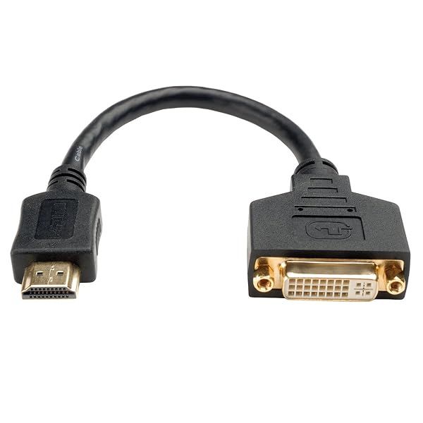 "Tripp Lite 8-Inch HDMI to DVI-D Cable Adapter (M/F) - High-Quality 8" HDDVI Connector"