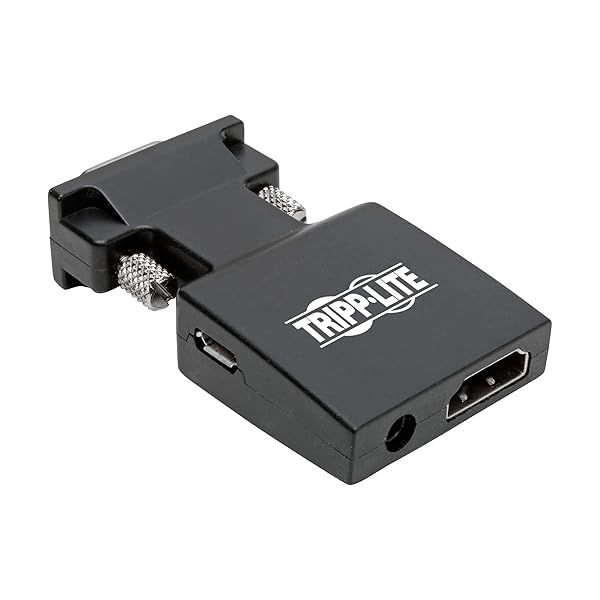 Tripp Lite HDMI to VGA Adapter - 1080p @ 60Hz, Audio Extractor, Female to Male, Black (P131-000-A-DISP)