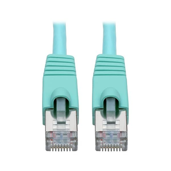 Tripp Lite 20ft Cat6a Ethernet Cable - Shielded STP, 10 Gbps, PoE, Aqua - High-Speed Network Patch Cable (N262-020-AQ)