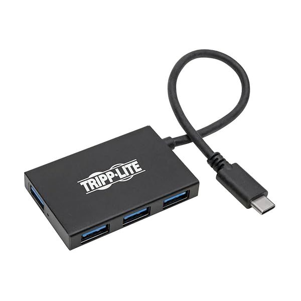 Tripp Lite Gen 1 USB-C Hub: Portable USB-C to USB-A Splitter for Fast Charging & Data Transfer (Thunderbolt 3, 5 Gbps)