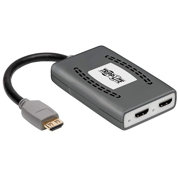 Tripp Lite 2-Port HDMI Splitter - 4K @ 60Hz, USB Powered, HDR, HDCP 2.2, 15ft Cable - Multi-Resolution Support