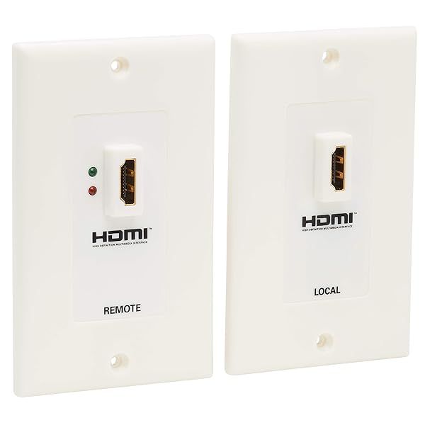 Tripp Lite HDMI Over Dual Cat5/Cat6 Extender Wall Plate Kit - Transmitter & Receiver, TAA Compliant, 3-Year Warranty