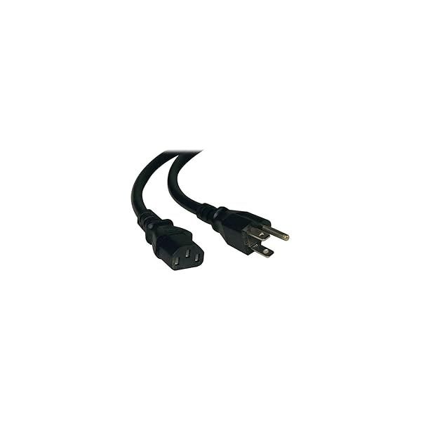 Tripp Lite 3ft Heavy Duty Power Cord 15A 14AWG NEMA 5-15P to IEC-320-C13 - Reliable Black Cable