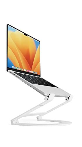 "Buy Twelve South Curve Flex: Adjustable Aluminum Laptop Stand for 10"-17" - Portable, Ergonomic Design with Travel Pouch"