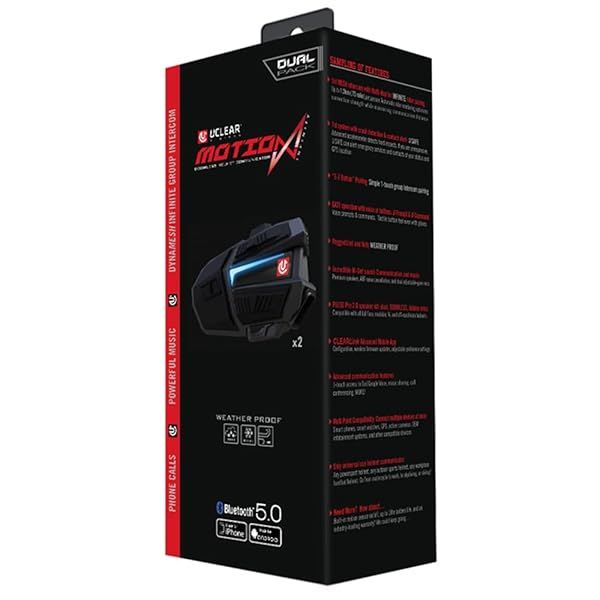 UCLEAR Digital Motion Infinity Bluetooth Helmet Communication System - Dual Kit for Riders