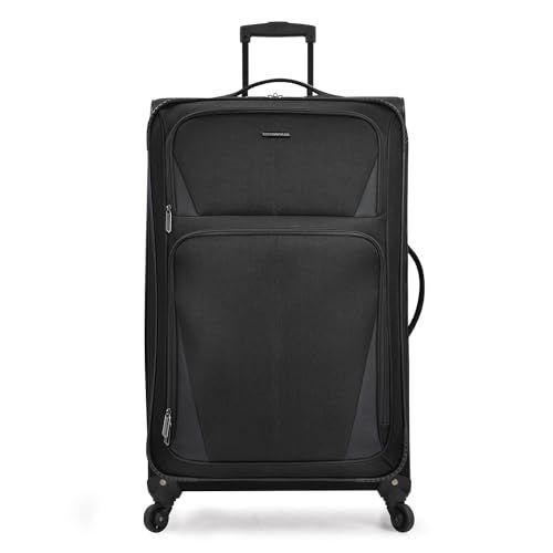 U.S. Traveler Aviron Bay 30-Inch Expandable Softside Luggage with Spinner Wheels - Black