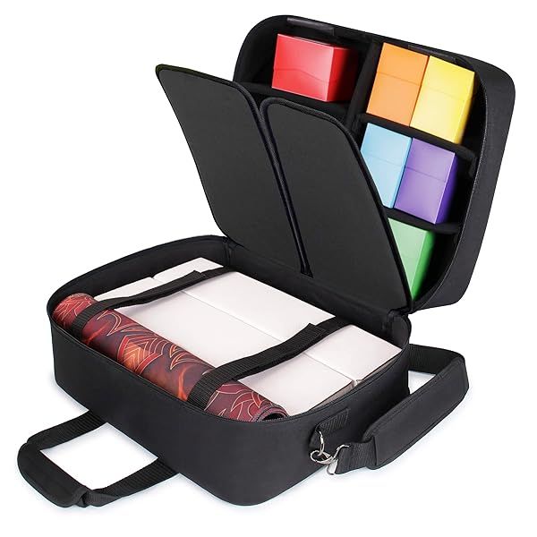 USA Gear XL MTG Deck Box Travel Case - Large, Weather-Resistant Card Storage with Padded Strap & Customizable Interior