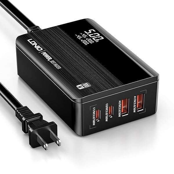LDNIO GaN III 100W USB C Charger Block - Fast 4-Port PD Charger for MacBook, iPhone 15, iPad Pro & More