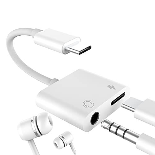 USB C to 3.5mm Audio Adapter - Compatible with iPhone 15 Pro Max, Samsung Galaxy, iPad & More