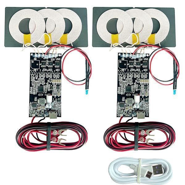 UUMAO 2 Pack Wireless Car Charger - 15W Fast Charging, 3 Coil PCBA for DIY RV & Vehicle Use