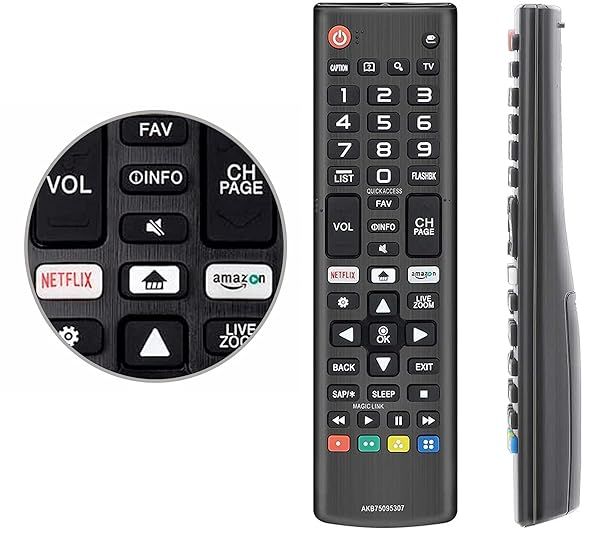 Universal Remote Control AKB75095307 for LG UHD OLED 4K 8K Smart TVs - Compatible & Easy to Use