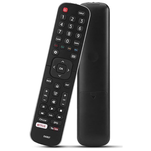 Universal Remote Control EN2B27 for Hisense TV - Replacement for 40K321UW, 58K700UWD, 65K720UWG Smart TVs