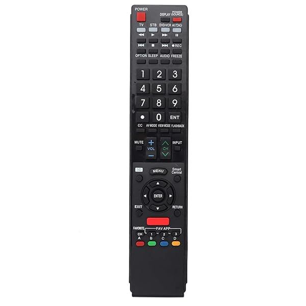 Universal Remote Control for Sharp Smart & LCD TVs - Compatible with GB118WJSA, GB005WJSA, GA890WJSA, GB004WJSA