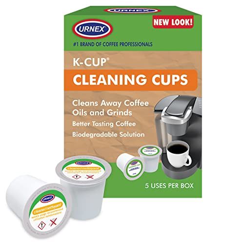 Urnex Cleaning Pods for Keurig 1.0 & 2.0 - 5 Pods for All Single Serve Coffee Machines