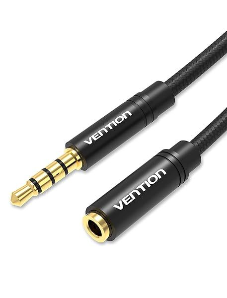VENTION 16FT 3.5mm Headphone Extension Cable - Gold Plated Aux Extender for Laptops, Smartphones & Tablets