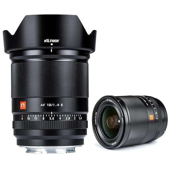 VILTROX 13mm F1.4 E Mount Lens: Super Wide Angle Prime for Sony ZV-E10, a6000, a6100, a6600, a7 - Perfect for Mirrorless Photography