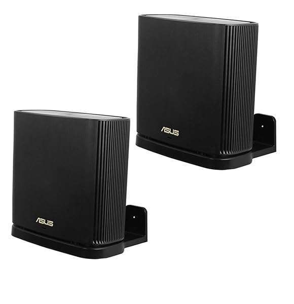VOMENC Wall Mount Holder for ASUS ZenWiFi AX AC (XT8/CT8/XT9) - WiFi 6 Wall Bracket Stand (Black, 2-Pack) for Tri-Band Mesh System