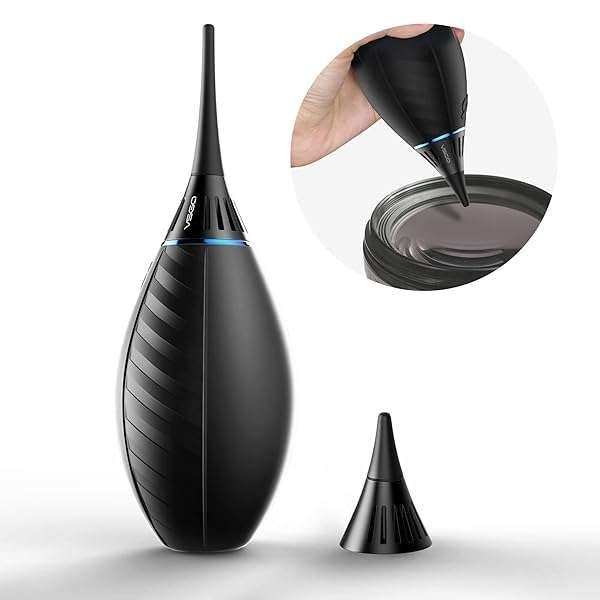 VSGO Soft Tip Air Blower: Perfect for Camera Lenses, Sensors & Crafts - Self-Suction Cup Design