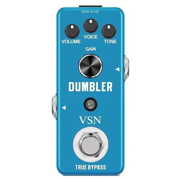 VSN Vintage Overdrive Pedal: Classic Analog Overdrive for Electric Guitar with Voice Dial & True Bypass