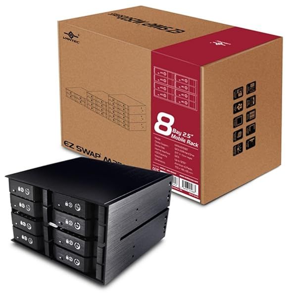 "Vantec MRK-M2508T 8x2.5" SAS/SATA SSD/HDD 2 Bay Aluminum Backplane - Fast Storage Solution"