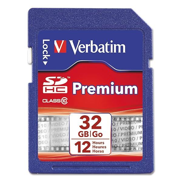 Verbatim 32GB Premium SDHC Memory Card - UHS-I Class 10, Fast & Reliable Storage