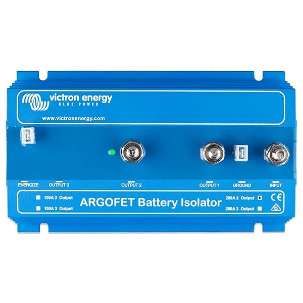 Victron Energy Argofet Battery Isolators 200-2AC: Dual 200 Amp Solution for Reliable Power Management