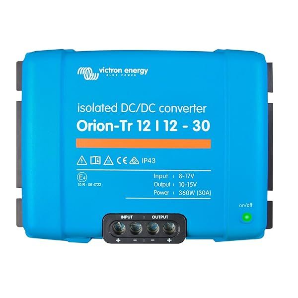 Victron Energy Orion-Tr DC to DC Converter 12V 30A - Isolated for Dual Battery Systems - IP43 Protection