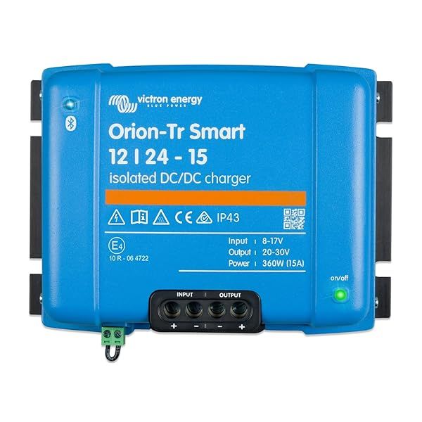 Victron Energy Orion-Tr Smart DC to DC Charger - 12/24V 15A for Dual Battery Systems - Bluetooth Isolated Charger
