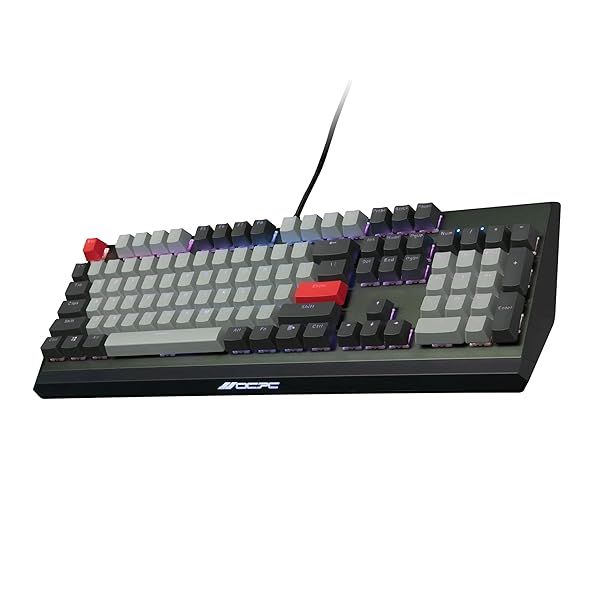 VisionTek OCPC KR1 Wired Mechanical Gaming Keyboard - Per-Key RGB, Gateron Red Switches for Ultimate Gaming Experience