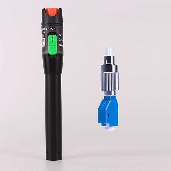 30KM Visual Fault Locator Kit: Fiber Optic Tester with FC to LC Adapter & Light Pen for Network Cable Testing