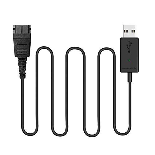 VoiceJoy USB Adapter for Jabra QD Headsets - Connect to PC, Laptop & Softphones Easily