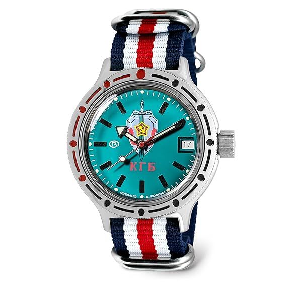 Vostok Men's KGB Amphibian Automatic Diver Watch | WR 200m | Stylish & Versatile for Business & Casual Wear