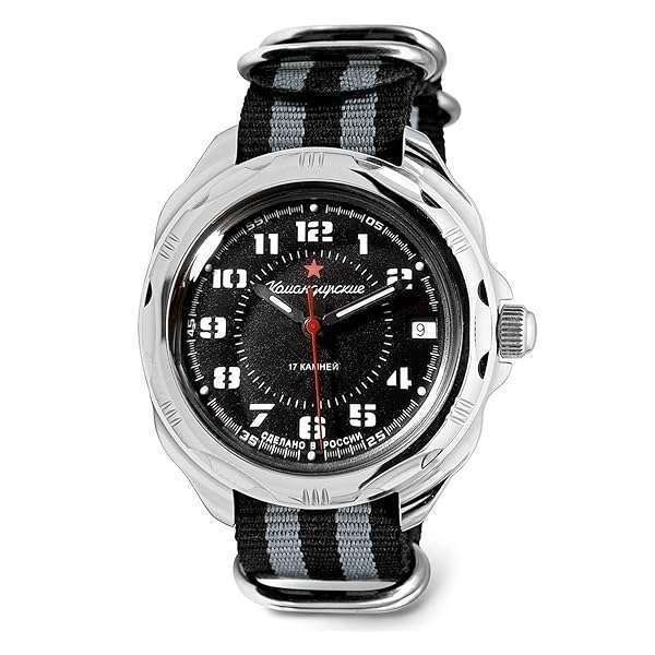 Vostok Komandirskie Red Star Army Watch: Stylish Mechanical Timepiece for Men - Model 811186 with Leather Band