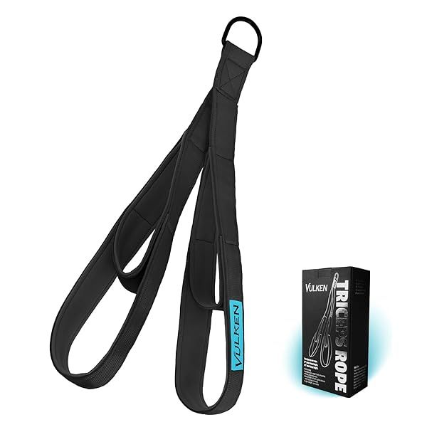 "Vulken Tricep Rope Cable Attachment: 24" & 17" Dual Lengths for Home Workouts & Resistance Bands"