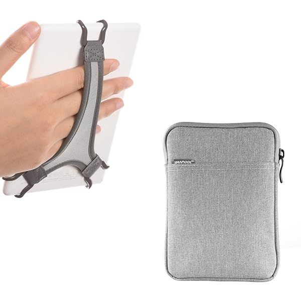 "WANPOOL Hand Strap Holder & Felt Cover for Kindle 6" (Paperwhite, Voyage, Oasis) - Ultimate Protection & Comfort"