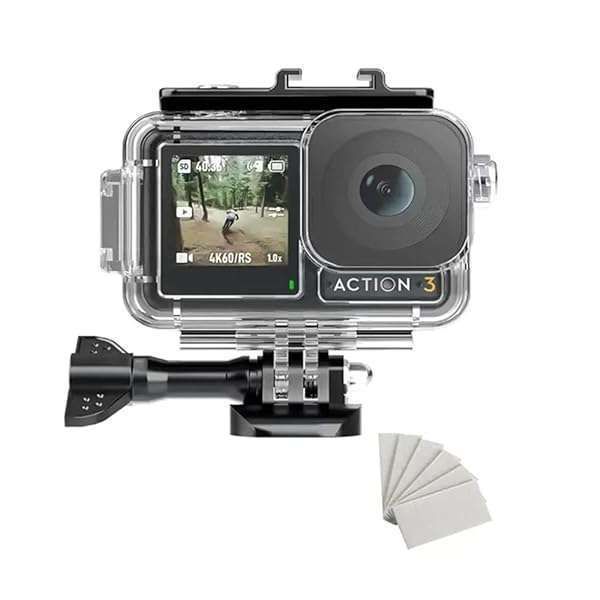 Waterproof Housing Case for DJI OSMO Action 3/4 - Underwater Shell with Bracket & Anti-Fog Inserts, 45M Depth
