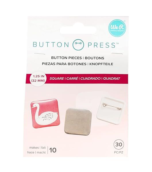 Create Custom Buttons with We R Memory Keepers 10 Pack Square Refill - Perfect for School, Work, and Church Activities