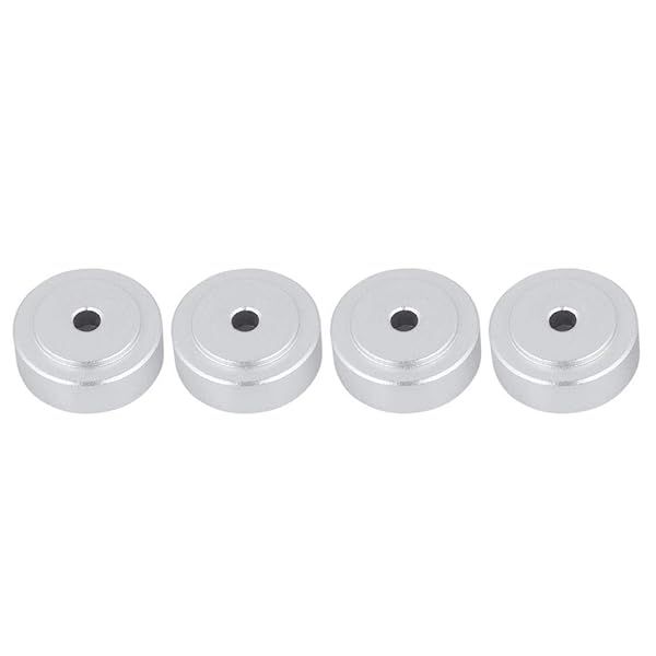 Wendry Aluminum Alloy Anti-Vibration Feet for Amplifiers & Speakers - 4PCS Shock Absorber Pads (20x8mm, Silver)