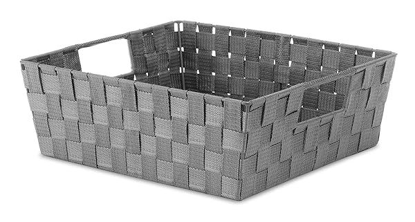 Shop Whitmor Woven Strap Shelf Tote in Savvy Gray - Stylish & Functional Storage Solution