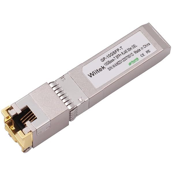 Wiitek 10G SFP+ to RJ45 Copper Modules - Compatible Ethernet Transceiver for Dell Force 10 & More (30m, Cat 6a/7)