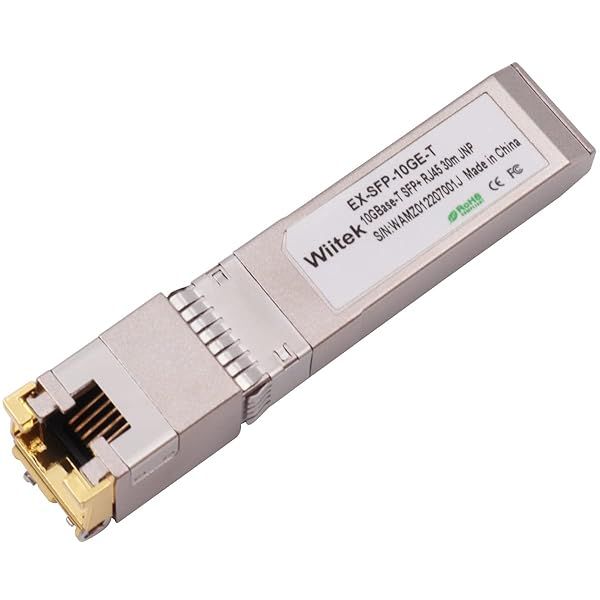 Wiitek 10G SFP+ to RJ45 Copper Modules - Compatible with Juniper EX-SFP-10GE-T for 10GBase-T Ethernet