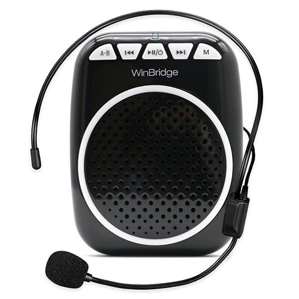 WinBridge WB001 Portable Voice Amplifier: Ultralight Rechargeable Mic for Teachers, Coaches & Tour Guides