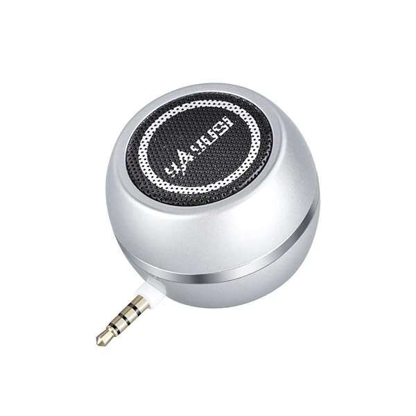 Wireless Mini Speaker with 3.5mm Aux Input - 3W Portable Speaker for Cellphones, Tablets & Laptops - Sleek Silver Design