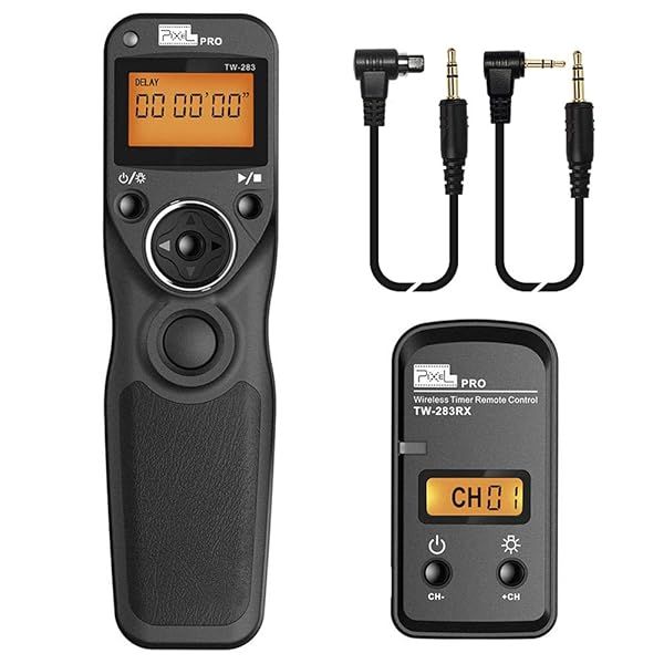 Canon Wireless Shutter Release: Pixel TW-283 E3/N3 Timer Remote for EOS 1300D, 1100D, 760D, 750D, 5D IV, 1D, 6D II, 7D